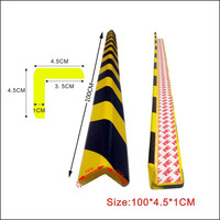 RONGHE Bande de coin industrielle en forme de L anti-collision en mousse polyuréthane PU personnalisée pour garage parking jaune noir