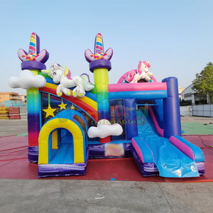 Castillo hinchable de unicornio outdoor party bouncy castle <b>inflatable</b> unicorn bounce <b>house</b> water slide combo - Product Image 6