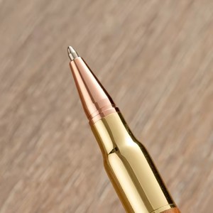 Stylo tactique écologique avec logo personnalisé, stylo à bille à action par culbuteur amusant et original, fabriqué en bois de santal, corps en métal, cadeau - Product Image 3