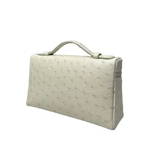 2023 Fashion Luxury LP Soft Ostrich Leather Made Women's Handbag &Shoulder Bag