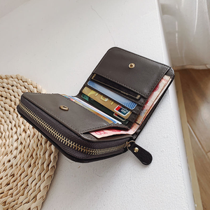 Female Plaid Bag Card Holder <b>Small</b> Wallet Zipper Clutch Coin <b>Purse</b> Leather Women <b>Purse</b> Wallet - Product Image 2