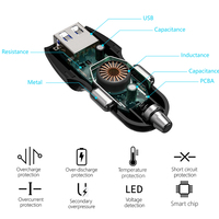 Chargeur de voiture intelligent rapide type-c USB-C 17W 24W Mini chargeur de voiture adaptateur charge rapide téléphone portable cadeau chargeurs rapides
