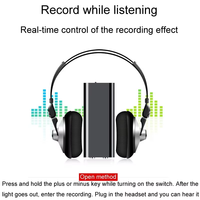 Mini enregistreur numérique professionnel à commande vocale à réduction de bruit HD 8G avec lecteur MP3