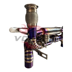 Unidad de Silenciador Vortex de Titanio con Tratamiento Térmico en Color Morado para Lamborghini Huracán STO 5.2L con Kit de Válvula Neumática de Desvío Acústico - Product Image 6