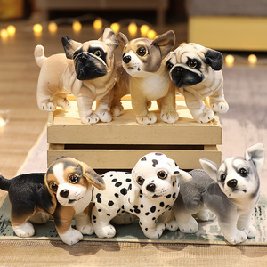 HY Jouet en peluche unisexe Kawaii, simulation de chien, nouveau design, rembourrage en coton PP, Corgi, Bouledogue, Chiot tacheté, anti-stress - Product Image 5