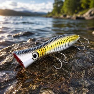 Leurres artificiels rigides <span class=keywords><strong>Big</strong></span> Fish Popper 16,5 cm 85 g en ABS flottants pour la pêche à la traîne en eau profonde, pour requins et thons - Product Image 5