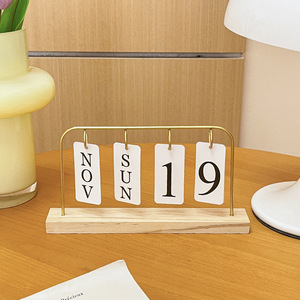 Decoración Minimalista y Elegante para el Hogar, Calendario de Madera con Diseño Artístico, Adornos de Escritorio - Product Image 2