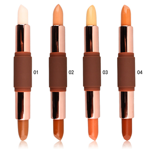 Barra de contorno 2 en 1 de doble punta, resaltador <span class=keywords><strong>bronceador</strong></span> para contorno, maquillaje facial 3D, corrector, cobertura completa, imperfecciones - Product Image 2