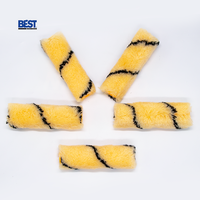 Fabriqué en chine jaune 4 pouces lisse brosse à rouleau de peinture