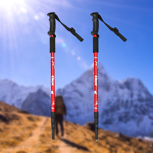 Bastones de Senderismo Cleye de Aleación de Aluminio de 3 Secciones con Amortiguación de Impactos, Mango en T, Bastones de Trekking, Bastones de Montañismo - Product Image 2