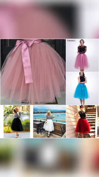 YSMARKET 7Layer Midi Tulle Skirt American Apparel Tutu Skirts Womens Lolita  Petticoat Bridesmaids Skirt Jupe Saias Faldas EPT-55