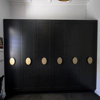 Armoire grise DAIYA de style Shaker avec placards en contreplaqué laqué