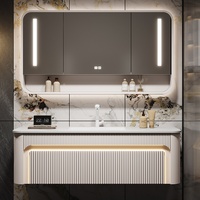 Armoire de coiffeuse de salle de bain en bois massif armoire de toilette murale armoire de toilette suspendue armoire de toilette armoire de toilette