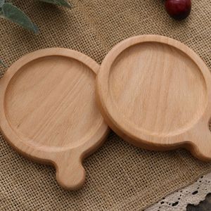 Legno sottobicchieri Base vuota vassoi tonde tazza per bere sottobicchieri in legno sottobicchieri per tavolino da caffè tavolo da pranzo protezione - Product Image 4
