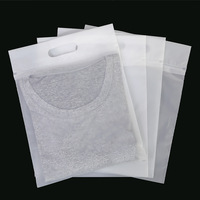 Refermable clair t-shirt vêtements chapeau sweats à capuche maillots de bain chaussettes emballage en plastique personnalisé imprimé Logo joint avec poignée PE sac à fermeture éclair