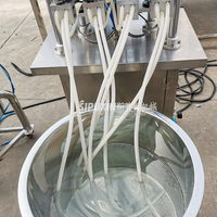 Machine de remplissage de parfum Sipuxin 4 têtes à pression négative Composants de base PLC Remplit l'huile dans l'emballage en verre Parfum aux phéromones