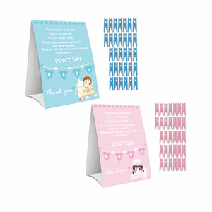 Giochi Baby Shower personalizzati per il ragazzo non dire gioco Baby non dire Baby Shower - Product Image 1