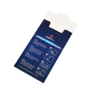 Protecteur d'écran de téléphone portable Boîte d'emballage rigide Gaufrage Éponge Doublure Brillant Laminage Forme d'enveloppe Consommateur haut de gamme - Product Image 4
