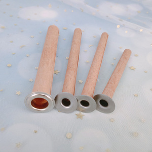 High Quality Eco-Friendly Smokeless Natural Various Custom Size Slice Wood Wicks with Wick Clips for DIY Soy Candles - Product Image 5
