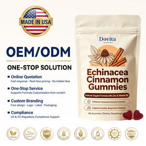 Gomitas Herbales de Equinácea y Canela para Fabricación por Contrato, Impulso de Energía, Apoyo al Bienestar, 90 Unidades, Apoyo Inmunológico, Veganas, Sin Gluten - Product Image 1