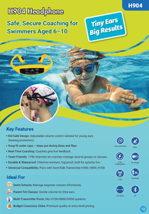 Casque de natation à conduction osseuse SwimTalk H904, 7 canaux, étanche IPX8, affichage numérique, 500 mAh, compatible H900/H800/H700 - Product Image 3