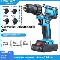 Perceuse électrique industrielle super puissante 18-21V, double vitesse, moteur à balais rechargeable au lithium
