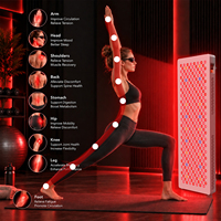 Salon de beauté 9 longueurs d'onde panneau de lumière rouge photothérapie 1500W 300 pièces LED infrarouge lumière rouge thérapie panneau dispositif Machine
