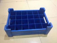 24 Logistique de stockage de bouteilles Moule bon marché Boîte d'imprimante Plastique divisé pour caisse en plastique 0.8 Caisse à lait Chine avec couvercle Mesh 10 KG