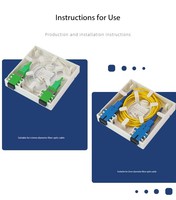 Boîtier mural FTTH pour fibre optique, mini-boîtier de terminaison SC/APC, plaque frontale type rosette, boîtier 86