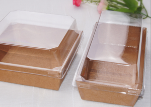 Brown Kraft <strong>Paper</strong> Ivory Board Roll-up <strong>Box</strong> for Tiramisu <strong>Cake</strong> Sushi Sandwich Custard Tart Burger Packing-Durable Eco-Friendly - Product Image 2