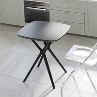 Table d'appoint moderne en plastique PP à plateau solide, durable, à faible entretien, pour intérieur et extérieur, idéale pour les balcons de toit et les centres commerciaux
