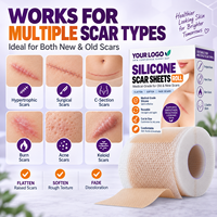 Réutilisable, pour lisser, adoucir et estomper les cicatrices (chéloïdes, acné, chirurgicales, brûlures), usage domestique, unisexe, hypoallergénique, silicone de qualité médicale, OEM ODM, élimination des cicatrices