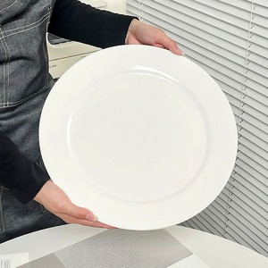 Piring Steak Keramik Modern Klasik <span class=keywords><strong>8</strong></span> Inci, Peralatan Makan Barat Sederhana, Aman untuk <span class=keywords><strong>Microwave</strong></span>, untuk Penggunaan Rumah Tangga, Pernikahan, Porselen - Product Image 6