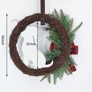 हस्तनिर्मित क्रिसमस की सजावट 22 इंच का उपहार घर के सामने की दीवार लटकाने के लिए कुत्ते बेरी बेल - Product Image 6