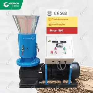 Machine à granulés de biomasse, petite Mini Bagasse plate, célèbre marque GEMCO pour la fabrication de bois de pin, de scie, de tige de coton, de granulés de papier