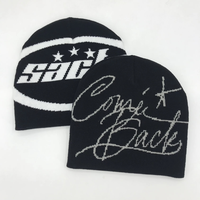Bonnet en tricot jacquard personnalisé avec logo pour l'hiver, unisexe, style streetwear, ajoutez votre propre design, couvre-chef personnalisé, vente en gros OEM