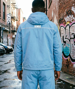 Custom 3M Reflective Windbreaker <b>Jacket</b> Nylon Track Pants Zipper Skinny Acid Wash Sweatsuit Lightweight Windbreaker Jogging Wear - Product Image 2