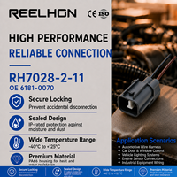 Conector Automotriz Sellado de 2 Pines Impermeable para Cableado Eléctrico, Modelo 7028-2-11, Conexión Automática
