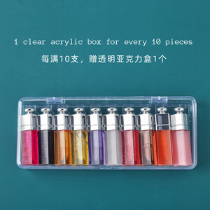 Brillo labial en tubo plateado de 3 ml, aceite labial transparente y brillante para dar volumen a los labios, muestra para pruebas. - Product Image 2