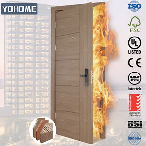 Porte coupe-feu en bois standard australien UL10b-10c homologuée Portes coupe-feu intérieures en bois Porte coupe-feu Fd60 pour hôtel - Product Image 2