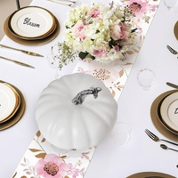 Promotion : Citrouille Artificielle Blanche Mate en Mousse avec Tige Courbe Style Vintage – Décoration de Table pour Thanksgiving, Halloween et Ferme Rustique