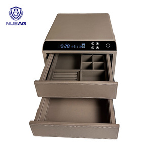 Ngăn kéo da sang trọng phong cách an toàn với hai lớp công suất lớn thông minh vân tay wifi tất cả thép chống trộm nhà an toàn - Product Image 3