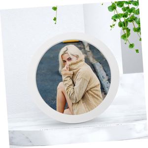 Customizable White Finish Circular <b>Wooden</b> <b>Picture</b> <b>Frame</b> for Arts and Crafts for Office Decor and Wall Display Dropshipping - Product Image 1