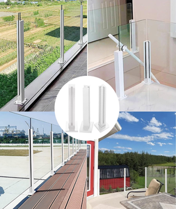 Ringhiera delle scale con vetro di sicurezza elegante stile classico per le case uffici - Product Image 3