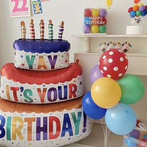 Decoración de Globos 3D de Dibujos Animados para <span class=keywords><strong>Pastel</strong></span> de <span class=keywords><strong>Cumpleaños</strong></span>, para Niños y Niñas, Accesorios para <span class=keywords><strong>Fotos</strong></span> y Arreglos - Product Image 2