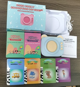 Mainan pendidikan Bilingual Prancis/Inggris, mesin pembelajaran pidato terapi kata-kata penglihatan kartu Flash untuk edukasi anak-anak - Product Image 2