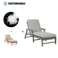 Table basse en HDPE recyclé, résistante aux UV, sans entretien, table d'appoint écologique pour terrasse et salon