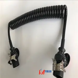 Trailer Spiral 24V 7-core EBS Cable Assembly Spiral Power Cord ABS Extension Cable For Semi-trailer