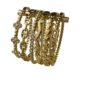 สร้อยข้อมือสแตนเลสกันน้ำสร้อยข้อมือกลวงรูปหัวใจดอกไม้สร้อยข้อมือเพชรหรูหราน้ำหนักเบาสร้อยข้อมือสุภาพสตรี - Product Image 6