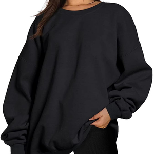 Felpa da <span class=keywords><strong>donna</strong></span> stile Casual Casual Casual da <span class=keywords><strong>donna</strong></span> tinta unita e Design a lettere <span class=keywords><strong>sostenibile</strong></span> tessuto traspirante tessuto lungo <span class=keywords><strong>abbigliamento</strong></span> - Product Image 1